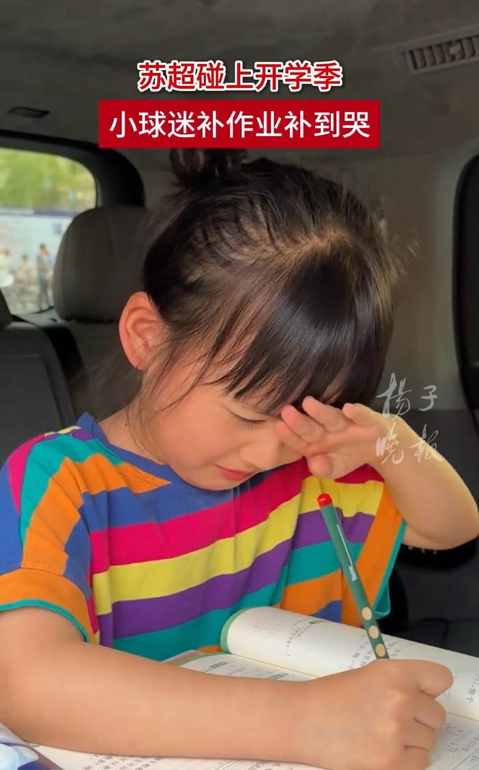 开云在线开户-苏超场外小球迷狂补作业，体育作业独完成