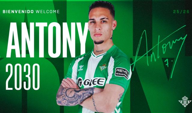 开云在线开户-官方：安东尼加盟贝蒂斯，签约至2030年